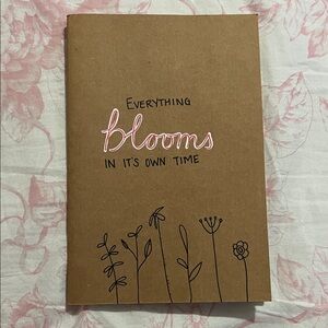 Everything Blooms Brown Journal Notebook - Inspirational Floral Cover